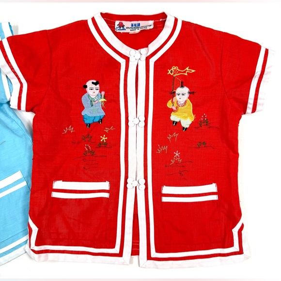 CAMELLIA LIU VINTAGE Toddler Embroidered Festival Jackets 2 Chinese Traditional - Picture 2 of 16